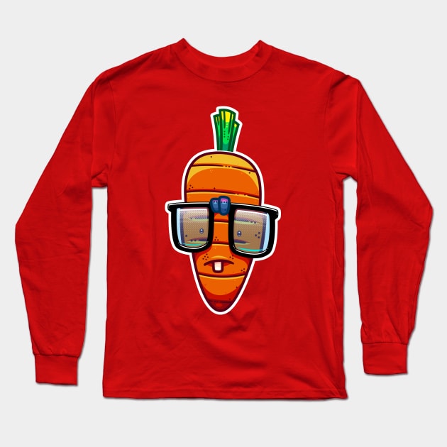 Nerdy Carrot Long Sleeve T-Shirt by ArtisticDyslexia